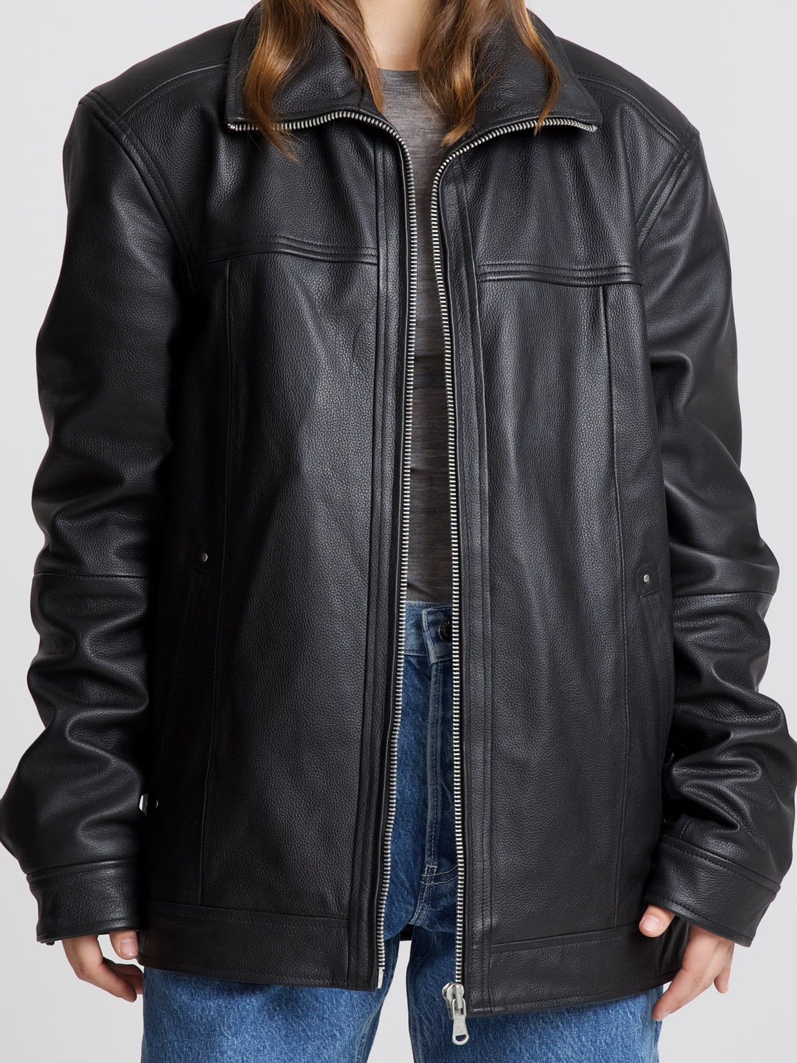 KARO LEATHER JACKET - BLACK