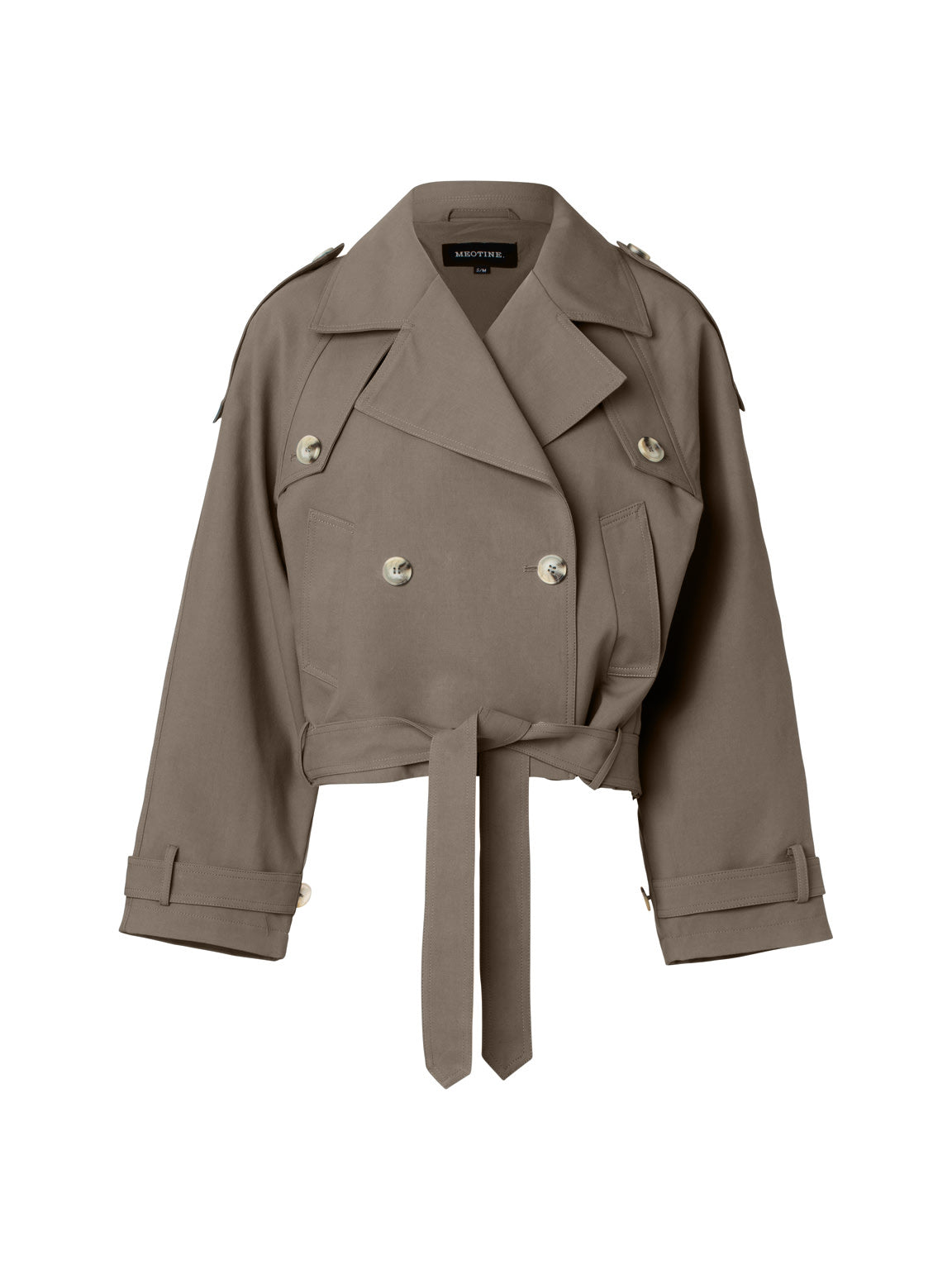 BOBBY CANVAS TRENCH JACKET - GREY BROWN