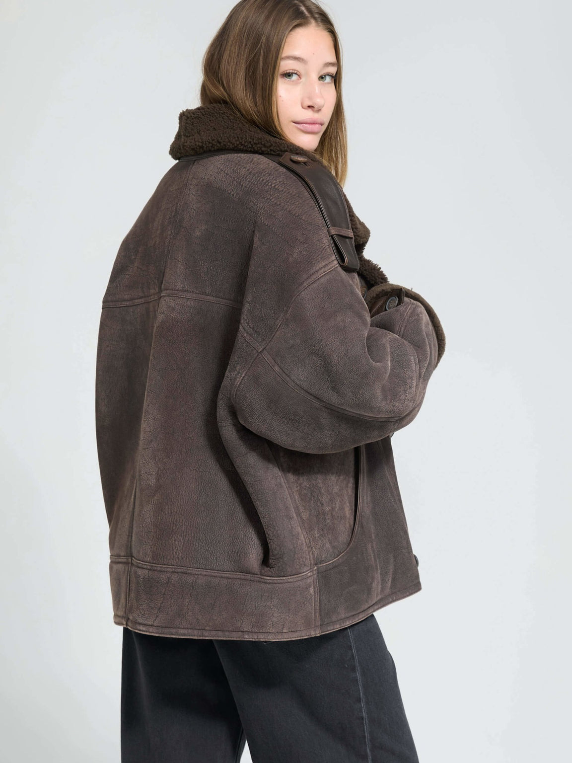 ZOE JACKET - DARK BROWN