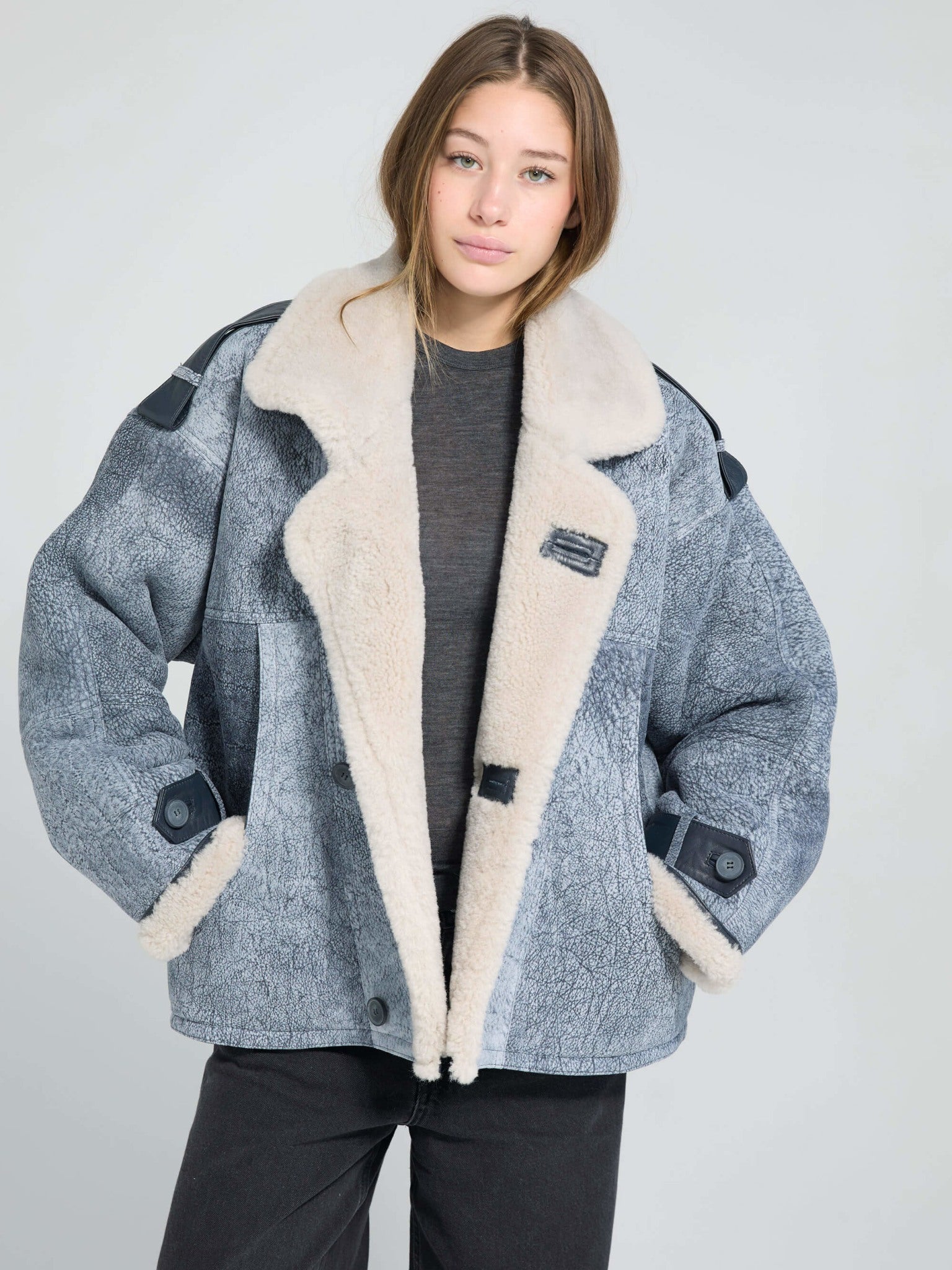 ZOE JACKET - GREY | MEOTINE.