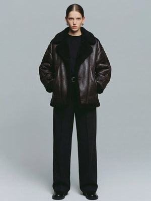 ZOE JACKET - BROWN LEATHER