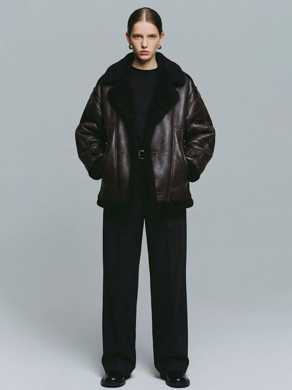 ZOE JACKET - BROWN LEATHER