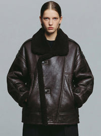 ZOE JACKET - BROWN LEATHER