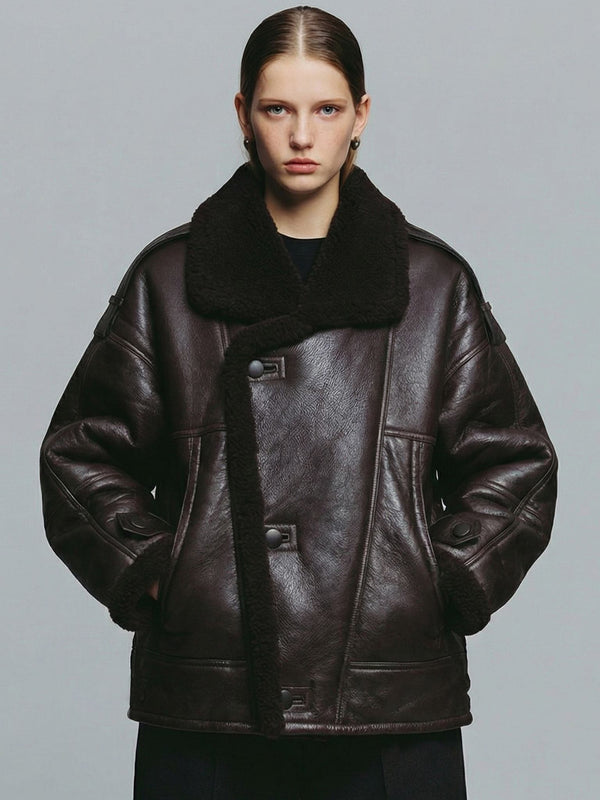 ZOE JACKET - BROWN LEATHER