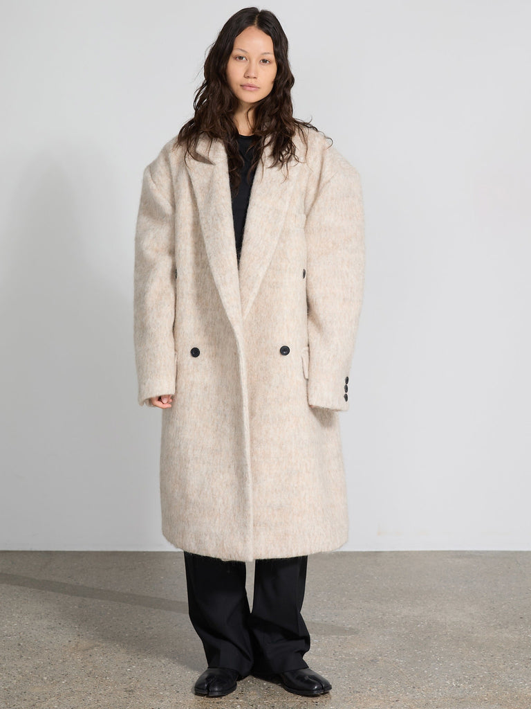 KYLIE MOHAIR COAT - BEIGE