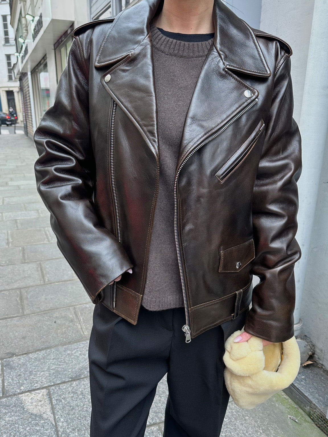 BOWIE LEATHER JACKET - BROWN