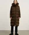 ALVA DOWN COAT - DARK BROWN